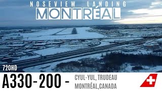 Wonderful Winter landing at Montreal A330200 Cockpit [upl. by Asilana]