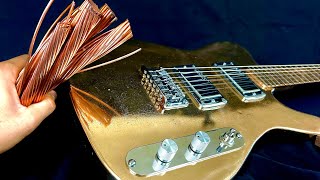 Turning 50lbs of Copper Wire into a Bronze Guitar [upl. by Neelram164]