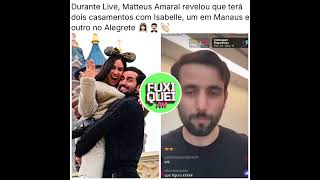 Matteus Mabelle fala sobre casamento e que deve ocorrer duas festas no Amazonas e Rio Grande do Sul [upl. by Hueston]