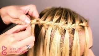 Waterfall Braid Tutorial  Become Gorgeous [upl. by Teferi]