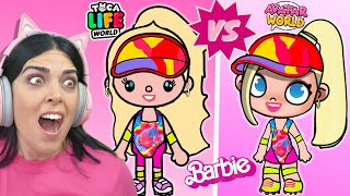 BARBIE en AVATAR WORLD vs TOCA LIFE WORLD [upl. by Sirtemed]