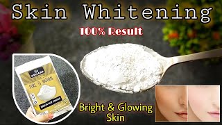 Skin Whitening 100 at Home with Kaolin Clay  Remove Dark Spots Blackheads Whiteheads Dark Skin [upl. by Smeaj]