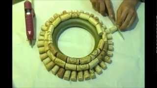 How to make a wreath with wine corks [upl. by Anhej]