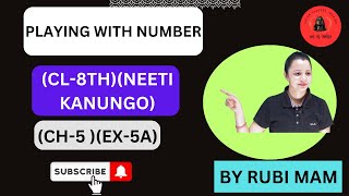 Playing With Number  Maths Class 8th CH5 EX 5A P1 NEETI KANUNGO🔥cuberoot mathsquestions [upl. by Akimik]