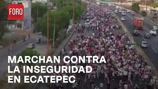 Marcha del Silencio Vecinos de Ecatepec marchan contra la inseguridad  Las Noticias [upl. by Anasor]