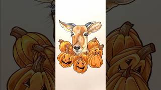 Happy Kobtober with a Ugandan Kob For a calendar I’m making with other ungulates art halloween [upl. by Ty]