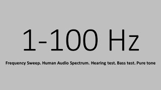 1100 Hz Frequency Sweep Human Audio Spectrum Hearing test Bass test Pure tone [upl. by Jallier]