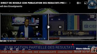 EN DIRECT DE BOSOLO CENI PUBLICATION DES RESULTATS PRESIDENTIELS DES PROVINCES [upl. by Gregrory]