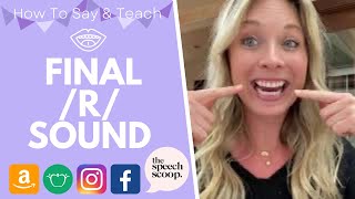 HOW TO SAY THE “ER” SOUND Vocalic R Final R OR AIR OR EAR AR Sounds At Home The Speech Scoop [upl. by Einohpets]