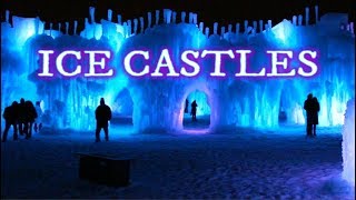 HUGE CASTLE MADE OF ICE  FULL WALK THROUGH WITH SLIDE  Ice Castles Minnesota  2019 [upl. by Cirtap832]