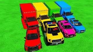 🚨 AUDI Q8 TOYOTA FORD VOLVO amp AMBULANCE EMERGENCY CARS WITH MERCEDES ELECTRIC TRUCKS  FS 22 [upl. by Beth]