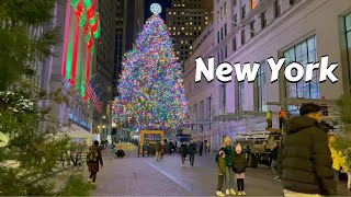 NYC Christmas Lights 2022  Holiday Season In Manhattan NY  New York City Virtual Tour [upl. by Gershom]