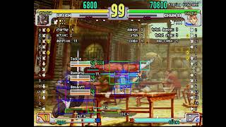 chun punition vs urien cr mk sping lk cr lpl VS cr lp [upl. by Annaohj]