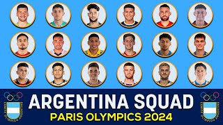 ARGENTINA SQUAD FOR PARIS OLYMPIC 2024  ARGENTINA MENS FOOTBALL OLYMPICS SQUAD 2024 [upl. by Sela736]