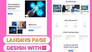 Build A Landing Page with Elementor  Elementor Tutorial For Beginners [upl. by Oreste]