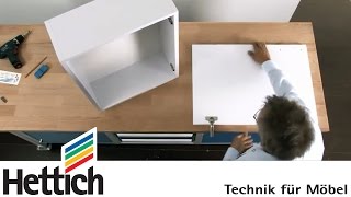 Installation of cup hinges with a drilling template DoItYourself with Hettich [upl. by Yrro]