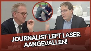 Van Houwelingen FVD confronteert minister Journalist Left Laser AANGEVALLEN [upl. by Hcirdeirf]