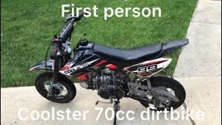 First person riding Coolster 70cc dirtbike [upl. by Dymphia]