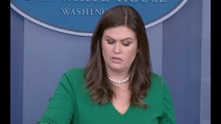 Sarah Huckabees Voice Cracks As She Reads Las Vegas Shooting Statement [upl. by Carolyn578]