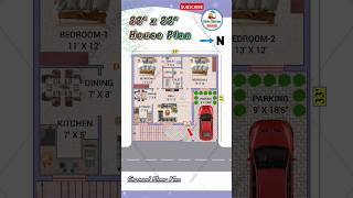 33x33 House Plan 3333 House Plan with car Parking 33by33 houseplan homedesign shorts ytshorts [upl. by Jabin]