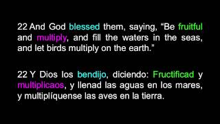 Génesis Genesis 1  Aprende Inglés Learn Spanish [upl. by Schaffer517]