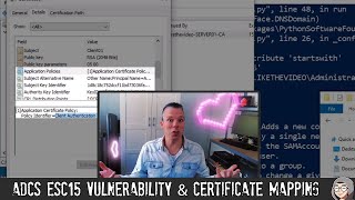 ED104  ADCS ESC15 Vulnerability amp Certificate Mapping [upl. by Oigroig]