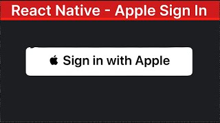 2024 React Native Firebase Authentication Apple Login [upl. by Charleen]