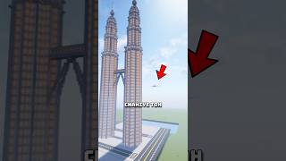 I crashed plane in Twin Tower In Minecraft [upl. by Ahsekal]