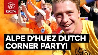 Alpe dHuez Dutch Corner  The Biggest Party In Cycling  Tour de France 2018 [upl. by Nosmas]