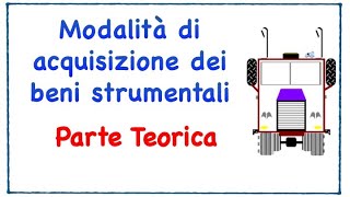 Modalità di acquisizione dei beni strumentali ragioneria economiaaziendale lezionionline [upl. by Acysej]