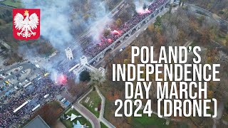 Polands INSANE quotfar rightquot march Drone Footage [upl. by Hayidah]