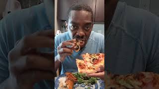 dominos pizza and wings bigdfoodnfitness daneats dominos pizza wings [upl. by Outlaw]