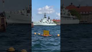 HDMS Peder Skram F352 Royal Danish Navy Battleship Warship ship Holmen Copenhagen Denmark Danmark [upl. by Agon]