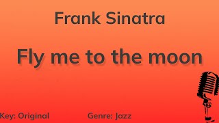 Fly me to the moon  Frank Sinatra Piano Karaoke [upl. by Toshiko]