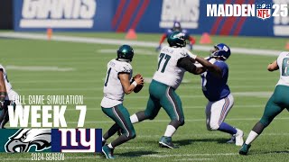 Philadelphia Eagles vs New York Giants  Madden NFL 25 Simulation madden25 [upl. by Sharity]