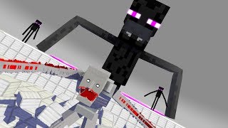 SCP096 VS ENDERMAN PART 2 Epic Fight Animation [upl. by Schwejda]