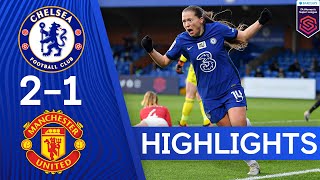 Chelsea 21 Manchester United  Blues Equal Unbeaten WSL Streak  Womens Super League Highlights [upl. by Yelha]