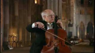 Rostropovich Plays Bach 1ii Allemande [upl. by Leina133]