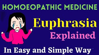 Euphrasia 30 Homoeopathic Medicine  Uses and Benefits for all Eye Problem  Euphrasia Drug Picture [upl. by O'Conner]