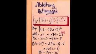 Ableitungen  Kettenregel [upl. by Deming]