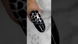 The Milestone of First 100 Shorts 16100 easynailart nailart blooming black white [upl. by Gaelan]