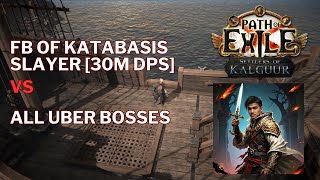 POE 325 Frost Blade of Katabasis Slayer vs All Uber Bosses 30M DPS [upl. by Nataniel]