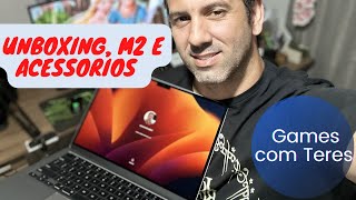 UNBOXING DO MACBOOK AIR M2 E ACESSORIOS [upl. by Cyrano466]