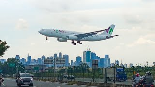 ✈️ 2mins Close Up Landing at Manila International Airport Philippines  ALXDR AVIATION SPOTTER [upl. by Nared]