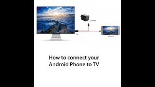 How to connect  Android phone to Tv with USB HDMI cable [upl. by Pia]