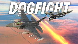 F16 Viper VS Eurofighter Typhoon Dogfight  DCS World [upl. by Aniryt243]