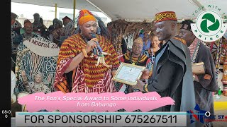 FON NDOFOA ZOFOA III SPECIAL AWARD TO SOME INDIVIDUALS AND HIS MESSAGE TO THE BABUNGO PEOPLE [upl. by Halilad819]