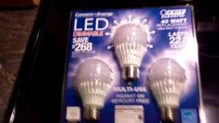 REVIEW FEIT Dimmable LED Light Bulbs 3 Pack 40W Replacement Uses 75W 500 Lumens [upl. by Frasier]