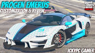 GTA Online  Progen Emerus Customization amp Review McLaren Senna [upl. by Esoj]