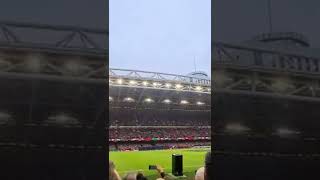 Welsh national anthem v Scotland 2022 Six Nations Rugby [upl. by Eldwen]